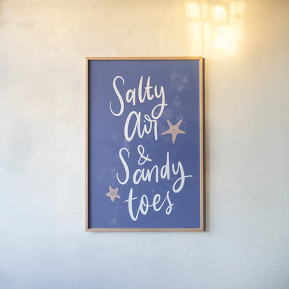 Just Beachy III by Becky Thorns. shown as a paper print in a natural frame. Available as a archival giclee rolled canvas, fine art paper, or poster print. SKU 83390h.