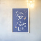 Just Beachy III by Becky Thorns. shown as a paper print in a white frame. Available as a archival giclee rolled canvas, fine art paper, or poster print. SKU 83390h.