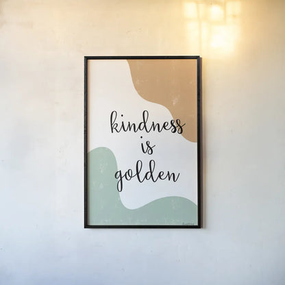 Kindness by Becky Thorns. shown as a paper print in a black flame. Available as a archival giclee rolled canvas, fine art paper, or poster print. SKU 68254h.