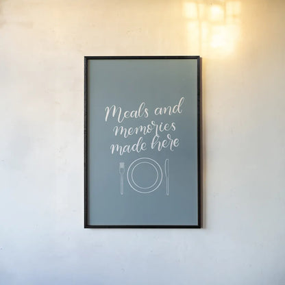 Kitchen Words II by Becky Thorns. shown as a paper print in a black flame. Available as a archival giclee rolled canvas, fine art paper, or poster print. SKU 65483h.
