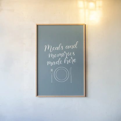 Kitchen Words II by Becky Thorns. shown as a paper print in a natural frame. Available as a archival giclee rolled canvas, fine art paper, or poster print. SKU 65483h.