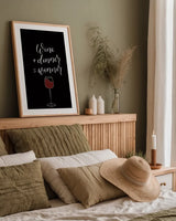 Kitchen Words III BW I by Becky Thorns. shown as a paper print in a natural frame. Available as a archival giclee rolled canvas, fine art paper, or poster print. SKU 69862h.