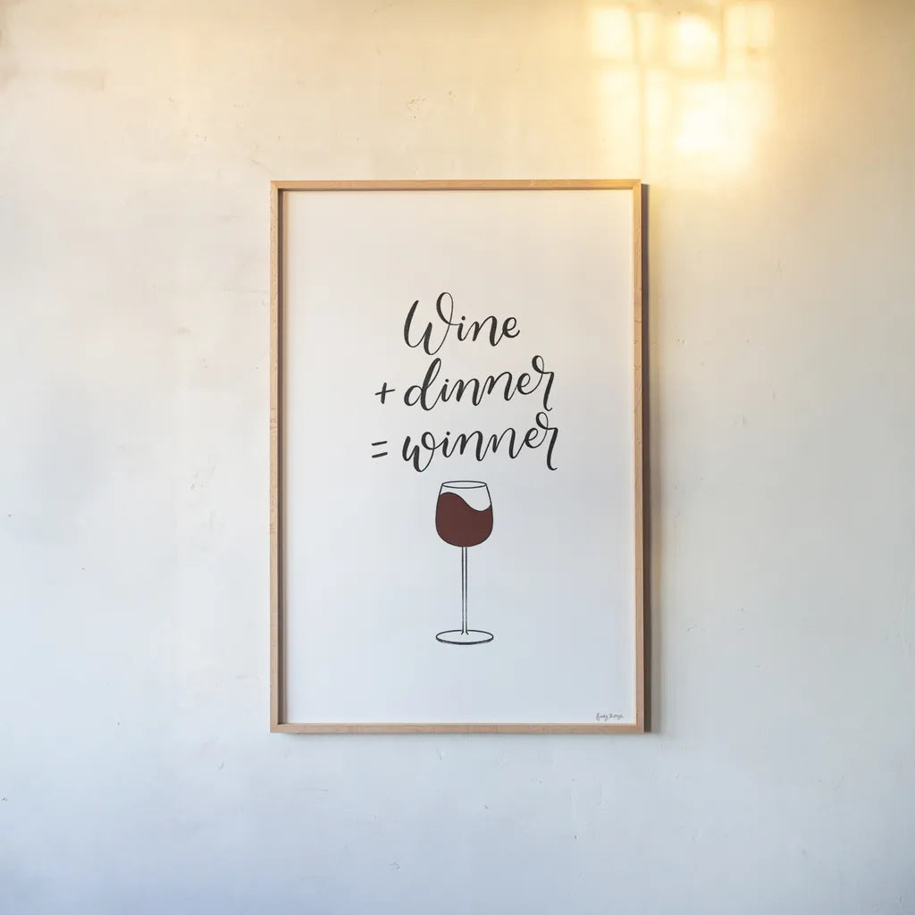 Kitchen Words III BW II by Becky Thorns. shown as a paper print in a natural frame. Available as a archival giclee rolled canvas, fine art paper, or poster print. SKU 69863h.