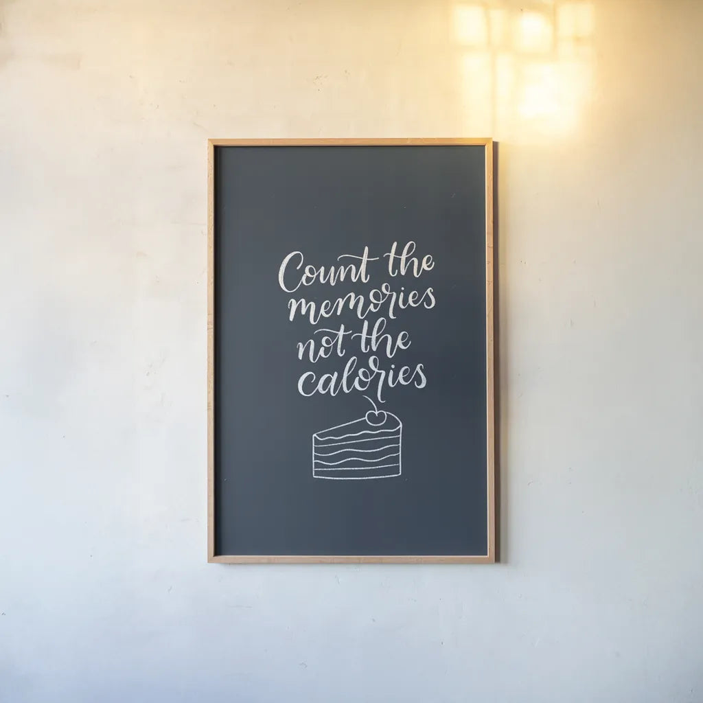 Kitchen Words IV by Becky Thorns. shown as a paper print in a natural frame. Available as a archival giclee rolled canvas, fine art paper, or poster print. SKU 65485h.