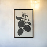 Lemon Silhouette I by Becky Thorns. shown as a paper print in a black flame. Available as a archival giclee rolled canvas, fine art paper, or poster print. SKU 76143h.