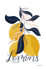 Lemons I by Becky Thorns. SKU 64702h. Archival Giclee Fine art print for wall decor.