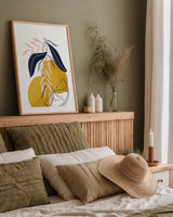 Lemons II by Becky Thorns. shown as a paper print in a natural frame. Available as a archival giclee rolled canvas, fine art paper, or poster print. SKU 64703h.