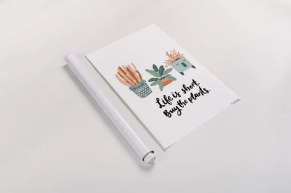 Life is Short by Becky Thorns. shown as a rolled paper print. Available as archival giclee rolled canvas, fine art paper, or poster print. SKU 65072h.