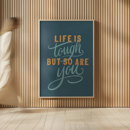 Life is Tough by Becky Thorns. shown as over sized large wall art. Available as an archival giclee rolled canvas, fine art paper, or poster print. SKU 51864h.