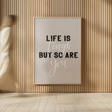 Life is Tough by Becky Thorns. shown as over sized large wall art. Available as an archival giclee rolled canvas, fine art paper, or poster print. SKU 61716h.