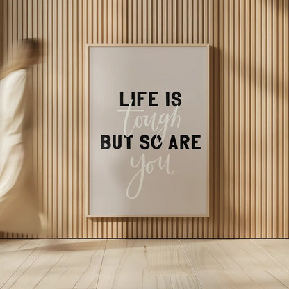 Life is Tough by Becky Thorns. shown as over sized large wall art. Available as an archival giclee rolled canvas, fine art paper, or poster print. SKU 61716h.