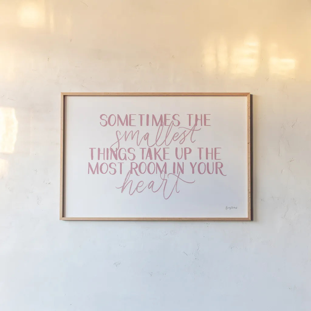 Little Child II Pink by Becky Thorns. shown as a paper print in a natural frame. Available as a archival giclee rolled canvas, fine art paper, or poster print. SKU 66994i.