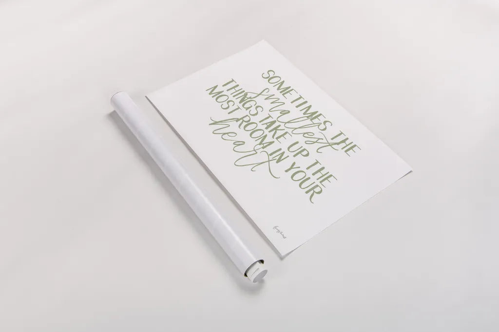 Little Child II Sage by Becky Thorns. shown as a rolled paper print. Available as archival giclee rolled canvas, fine art paper, or poster print. SKU 66996i.