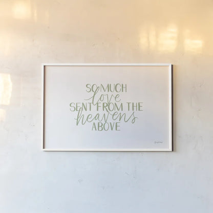 Little Child III Sage by Becky Thorns. shown as a paper print in a white frame. Available as a archival giclee rolled canvas, fine art paper, or poster print. SKU 66997i.