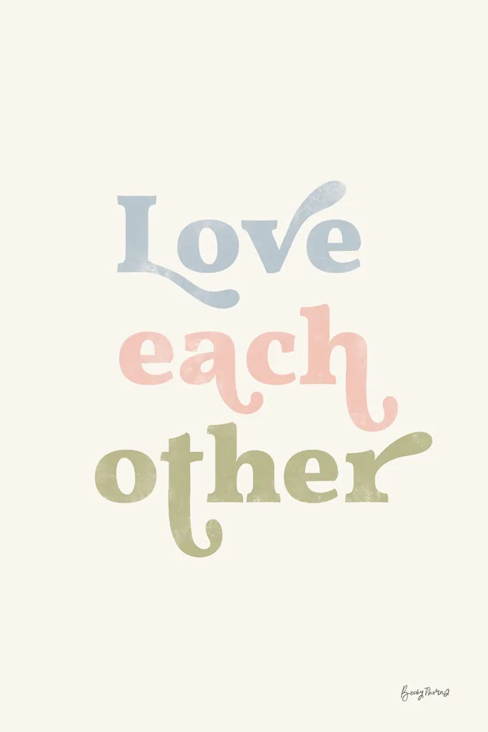 Love Each Other II by Becky Thorns. SKU 70981h. Archival Giclee Fine art print for wall decor.