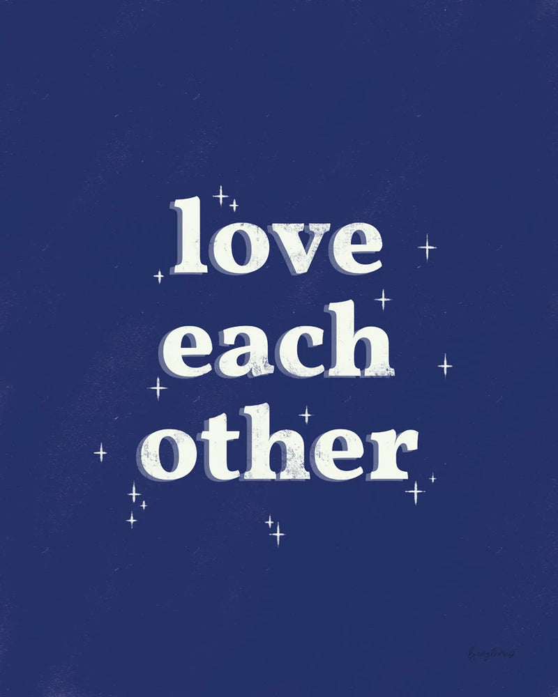 Love Each Other White Indigo by Becky Thorns