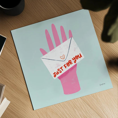 Love Letters I by Becky Thorns. Shown as a detailed flat fine art print, highlighting archival giclee quality. Available as an archival giclee rolled canvas, fine art paper, or poster print. SKU 68906a.