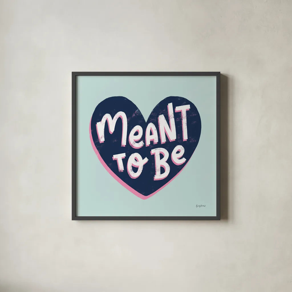 Love Letters II by Becky Thorns. Shown in a sleek black glass frame for a contemporary gallery look. Available as an archival giclee rolled canvas, fine art paper, or poster print. SKU 68907a.