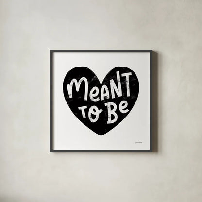 Love Letters II BW by Becky Thorns. Shown in a sleek black glass frame for a contemporary gallery look. Available as an archival giclee rolled canvas, fine art paper, or poster print. SKU 70451a.