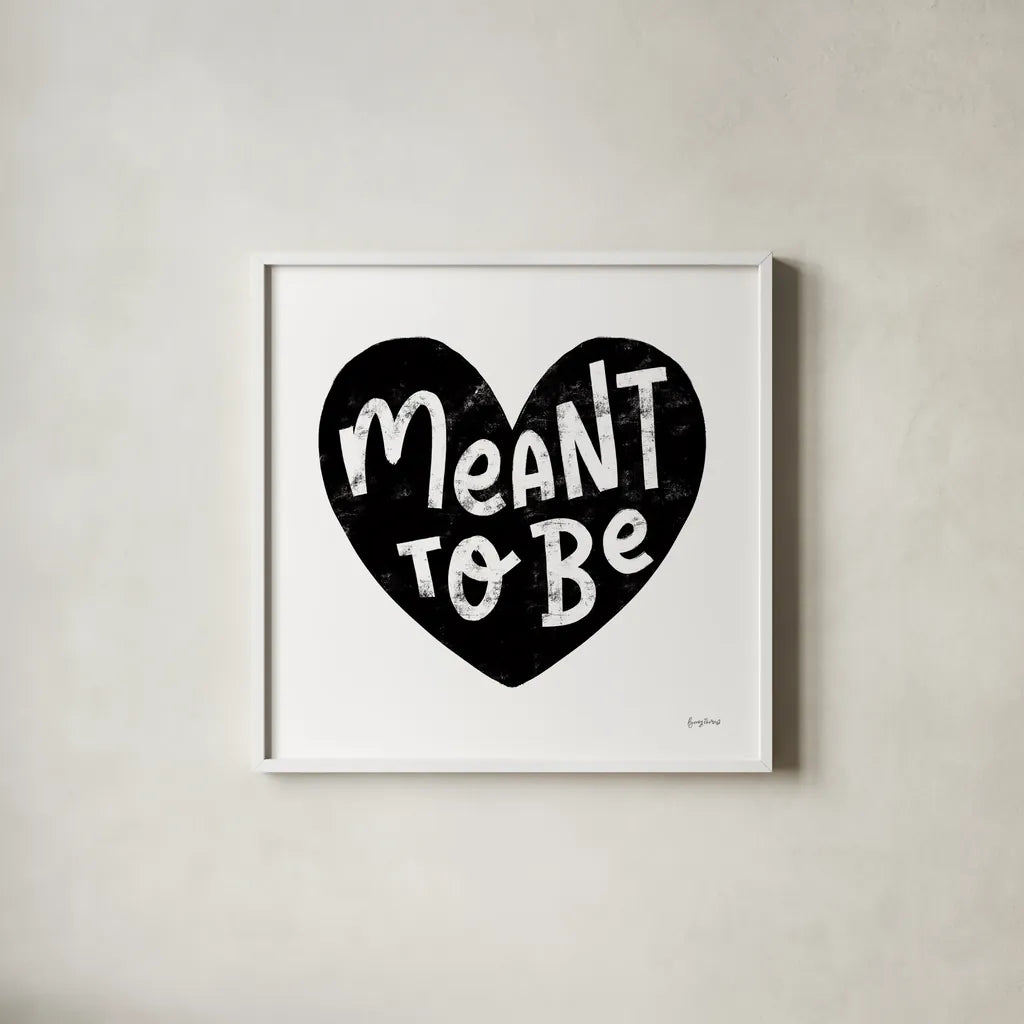 Love Letters II BW by Becky Thorns. Shown in a crisp white glass frame for a clean and minimalist style. Available as an archival giclee rolled canvas, fine art paper, or poster print. SKU 70451a.