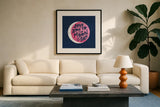 Love Letters IV by Becky Thorns. Displayed in a glass frame with matte in a clean modern living room. Available as an archival giclee rolled canvas, fine art paper, or poster print. SKU 68909a.