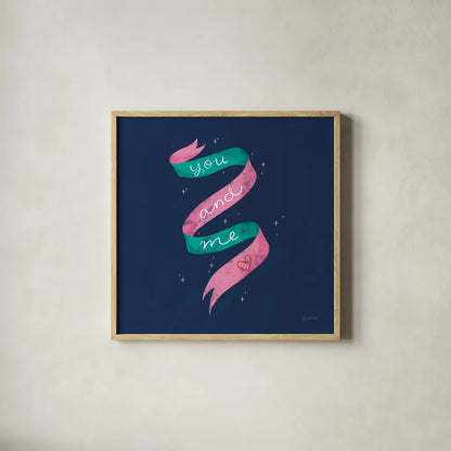 Love Letters V by Becky Thorns. Shown in a natural wood glass frame for a timeless modern aesthetic. Available as an archival giclee rolled canvas, fine art paper, or poster print. SKU 68910a.