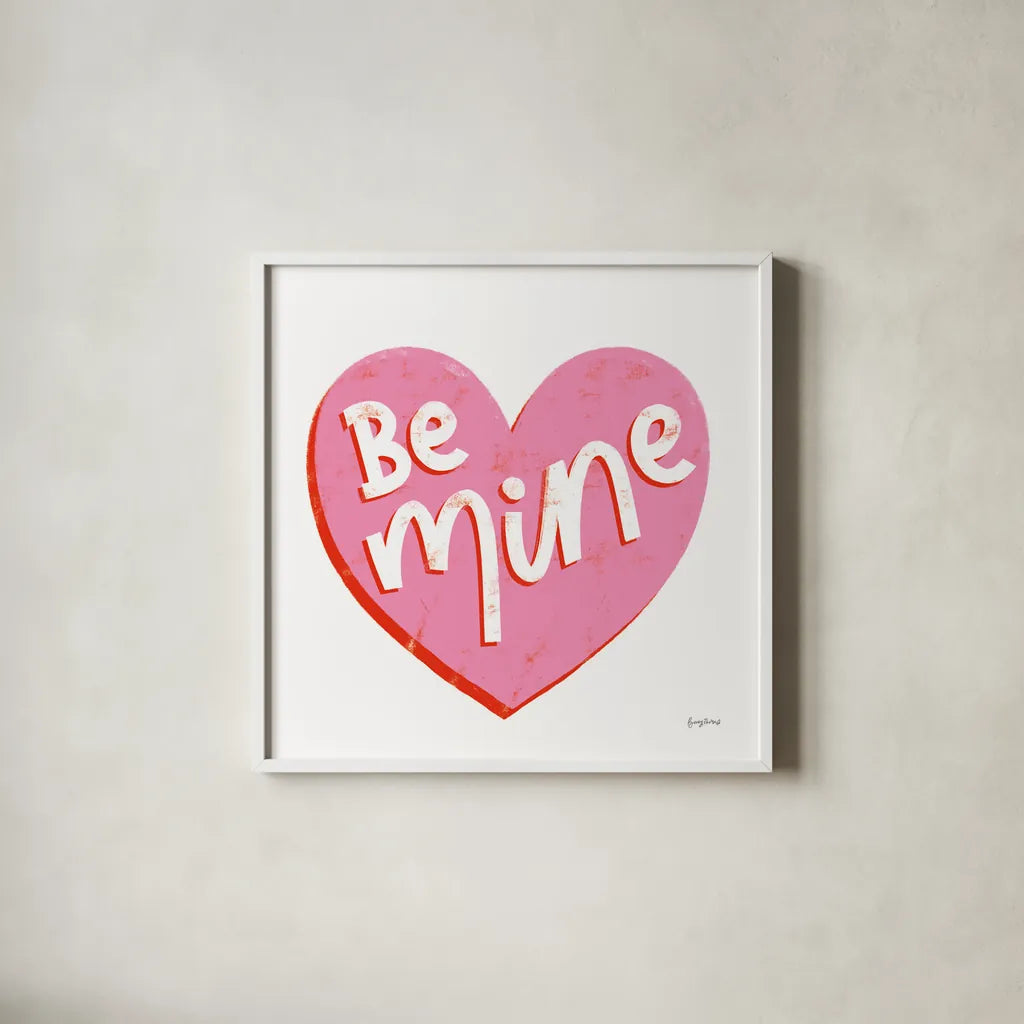 Love Letters VII by Becky Thorns. Shown in a crisp white glass frame for a clean and minimalist style. Available as an archival giclee rolled canvas, fine art paper, or poster print. SKU 68912a.