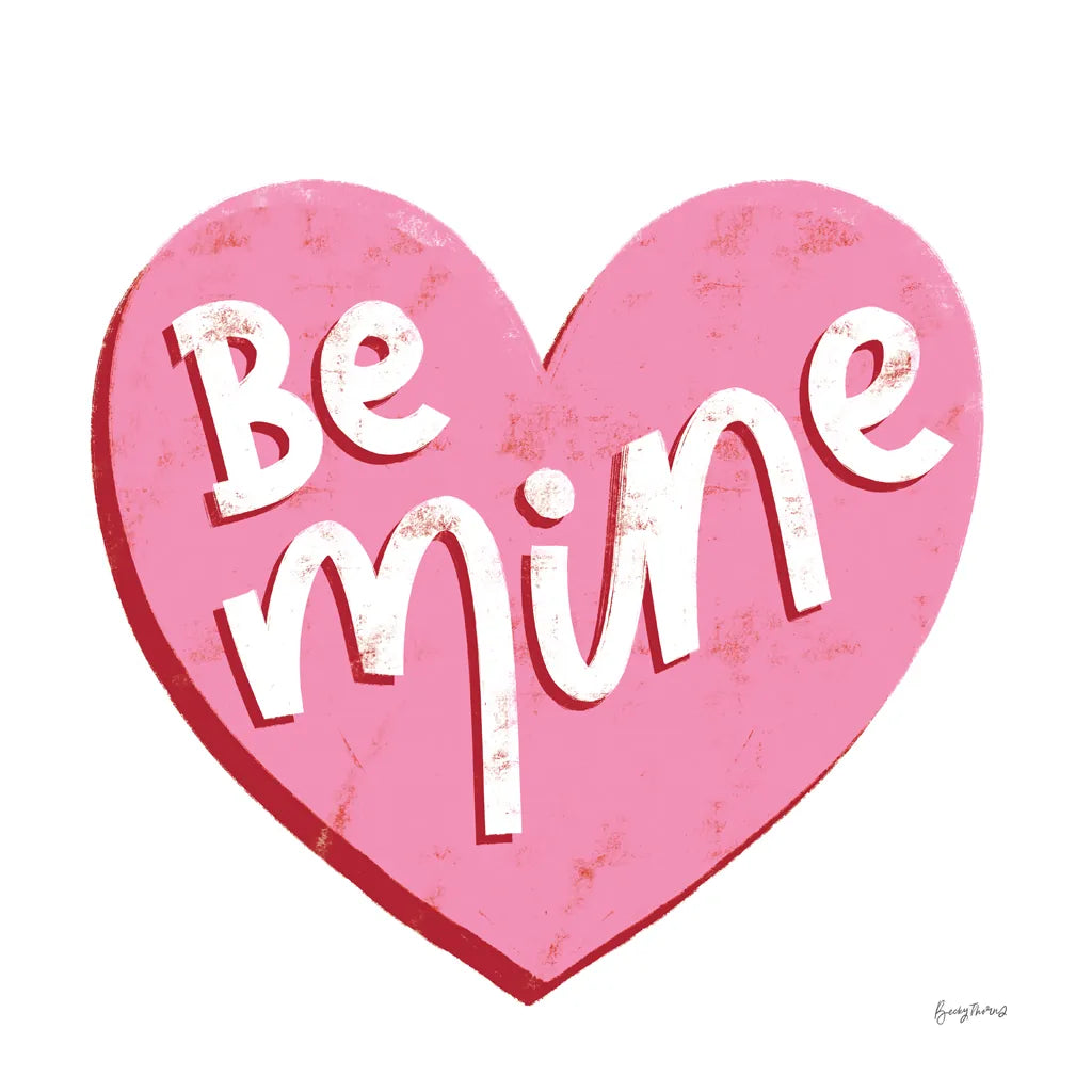 Love Letters VII Red by Becky Thorns. SKU 70516a. Archival Giclee Fine art print for wall decor.