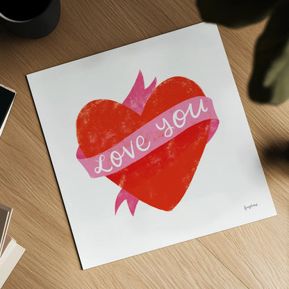 Love Letters VIII by Becky Thorns. Shown as a detailed flat fine art print, highlighting archival giclee quality. Available as an archival giclee rolled canvas, fine art paper, or poster print. SKU 68913a.