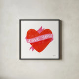 Love Letters VIII by Becky Thorns. Shown in a sleek black glass frame for a contemporary gallery look. Available as an archival giclee rolled canvas, fine art paper, or poster print. SKU 68913a.