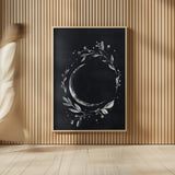 Lunar I by Becky Thorns. shown as over sized large wall art. Available as an archival giclee rolled canvas, fine art paper, or poster print. SKU 67814h.
