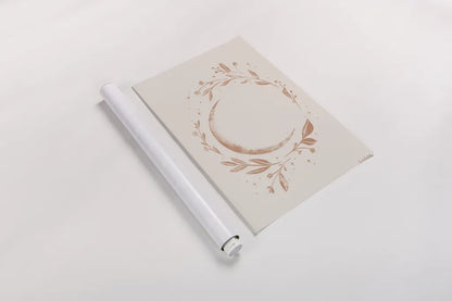 Lunar I Neutral by Becky Thorns. shown as a rolled paper print. Available as archival giclee rolled canvas, fine art paper, or poster print. SKU 75900h.