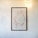 Lunar I Neutral by Becky Thorns. shown as a paper print in a black flame. Available as a archival giclee rolled canvas, fine art paper, or poster print. SKU 75900h.