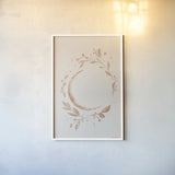 Lunar I Neutral by Becky Thorns. shown as a paper print in a white frame. Available as a archival giclee rolled canvas, fine art paper, or poster print. SKU 75900h.