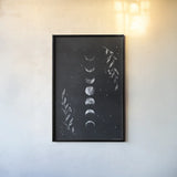 Lunar II by Becky Thorns. shown as a paper print in a black flame. Available as a archival giclee rolled canvas, fine art paper, or poster print. SKU 67815h.