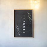 Lunar II by Becky Thorns. shown as a paper print in a natural frame. Available as a archival giclee rolled canvas, fine art paper, or poster print. SKU 67815h.