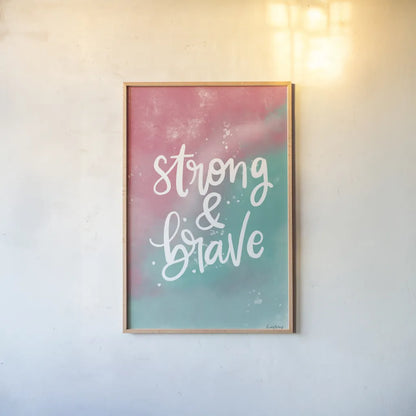 Magical Girl I by Becky Thorns. shown as a paper print in a natural frame. Available as a archival giclee rolled canvas, fine art paper, or poster print. SKU 66454h.