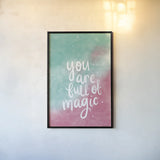 Magical Girl II by Becky Thorns. shown as a paper print in a black flame. Available as a archival giclee rolled canvas, fine art paper, or poster print. SKU 66455h.