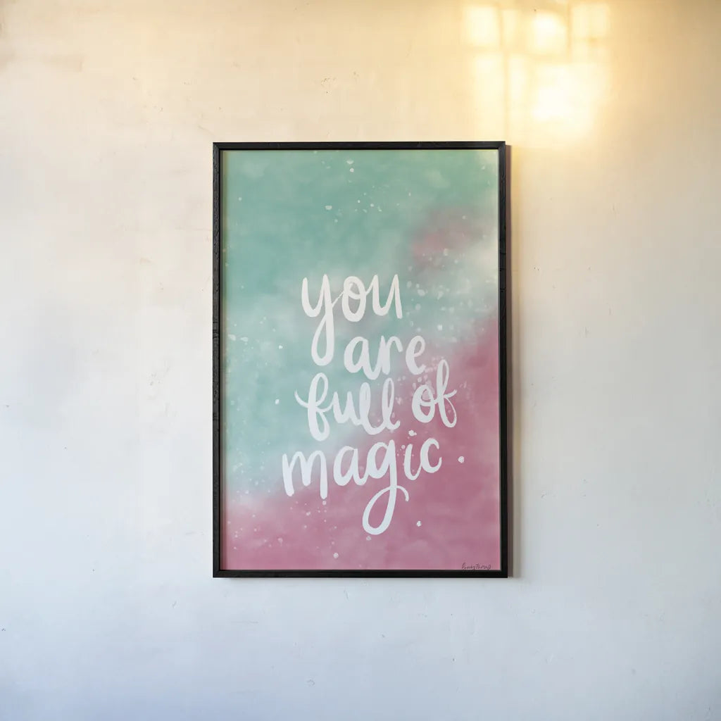 Magical Girl II by Becky Thorns. shown as a paper print in a black flame. Available as a archival giclee rolled canvas, fine art paper, or poster print. SKU 66455h.