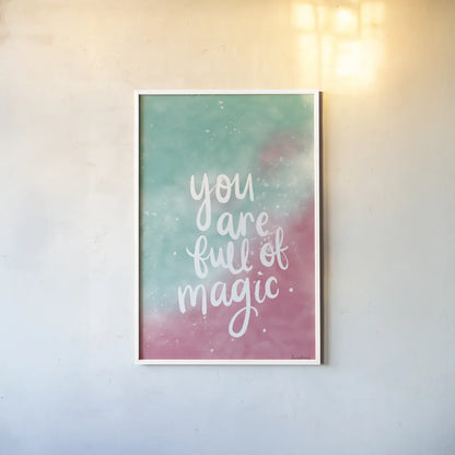 Magical Girl II by Becky Thorns. shown as a paper print in a white frame. Available as a archival giclee rolled canvas, fine art paper, or poster print. SKU 66455h.