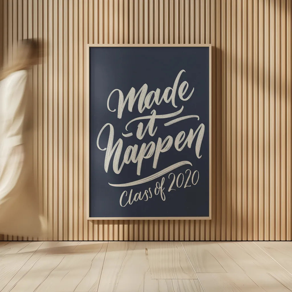 Make It Happen v2 by Becky Thorns. shown as over sized large wall art. Available as an archival giclee rolled canvas, fine art paper, or poster print. SKU 58757h.