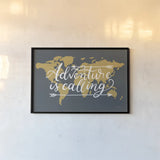 Mapped Out I by Becky Thorns. shown as a paper print in a black flame. Available as a archival giclee rolled canvas, fine art paper, or poster print. SKU 68325i.