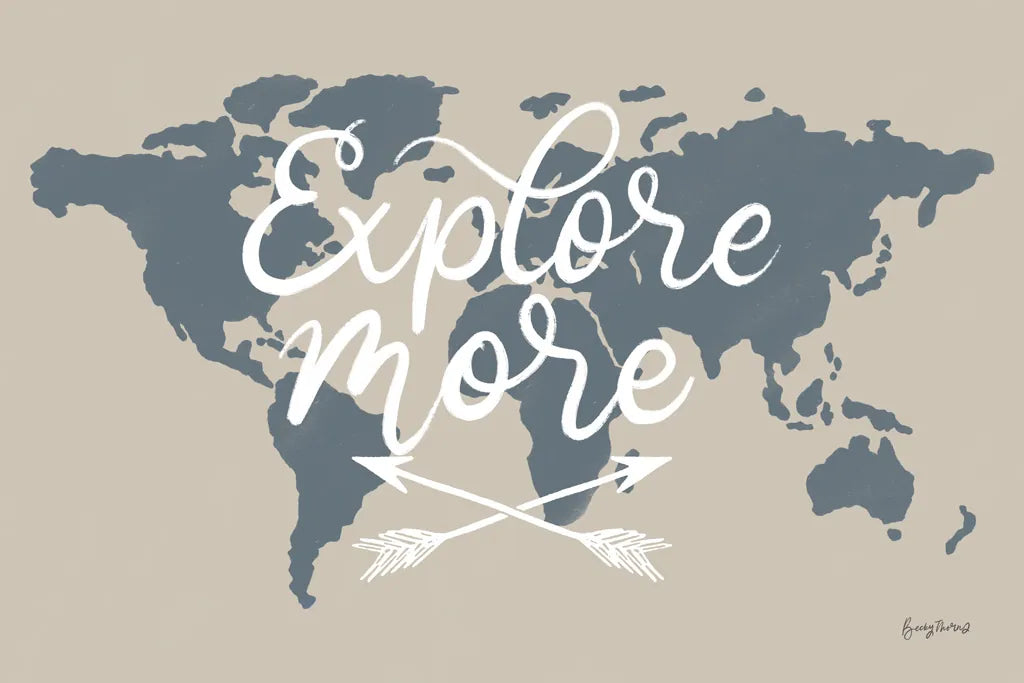 Mapped Out II by Becky Thorns. SKU 68326i. Archival Giclee Fine art print for wall decor.