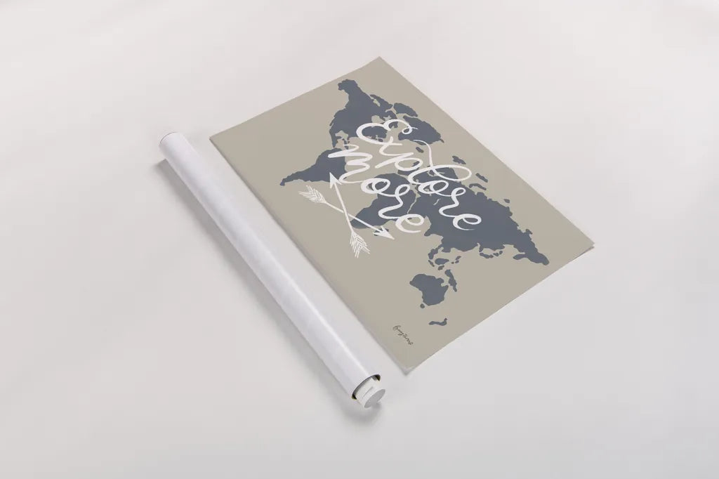 Mapped Out II by Becky Thorns. shown as a rolled paper print. Available as archival giclee rolled canvas, fine art paper, or poster print. SKU 68326i.