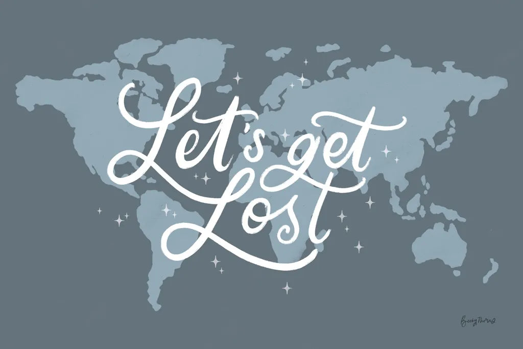 Mapped Out III by Becky Thorns. SKU 68327i. Archival Giclee Fine art print for wall decor.