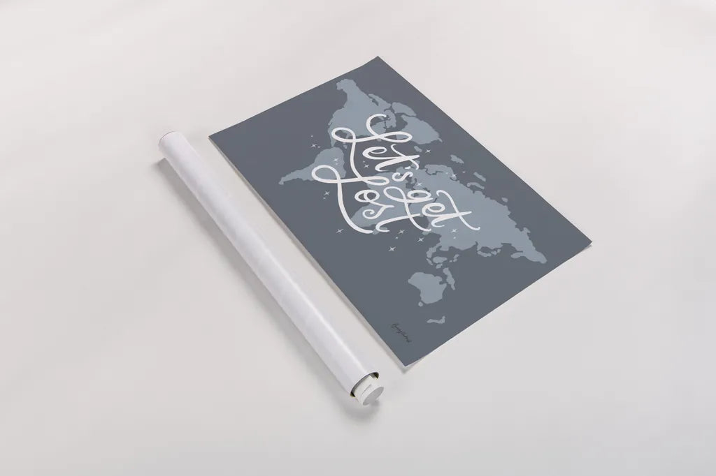 Mapped Out III by Becky Thorns. shown as a rolled paper print. Available as archival giclee rolled canvas, fine art paper, or poster print. SKU 68327i.