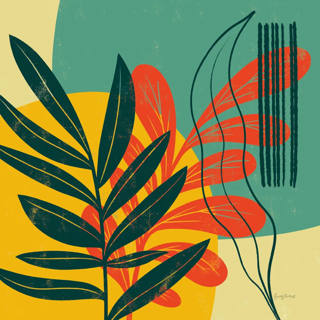 Mid Century Modern I by Becky Thorns. SKU 64668a. Archival Giclee Fine art print for wall decor.