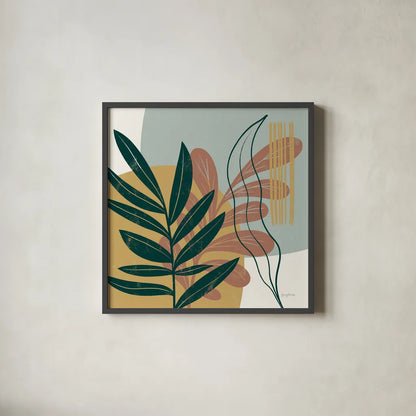 Mid Century Modern I Light by Becky Thorns. Shown in a sleek black glass frame for a contemporary gallery look. Available as an archival giclee rolled canvas, fine art paper, or poster print. SKU 69581a.