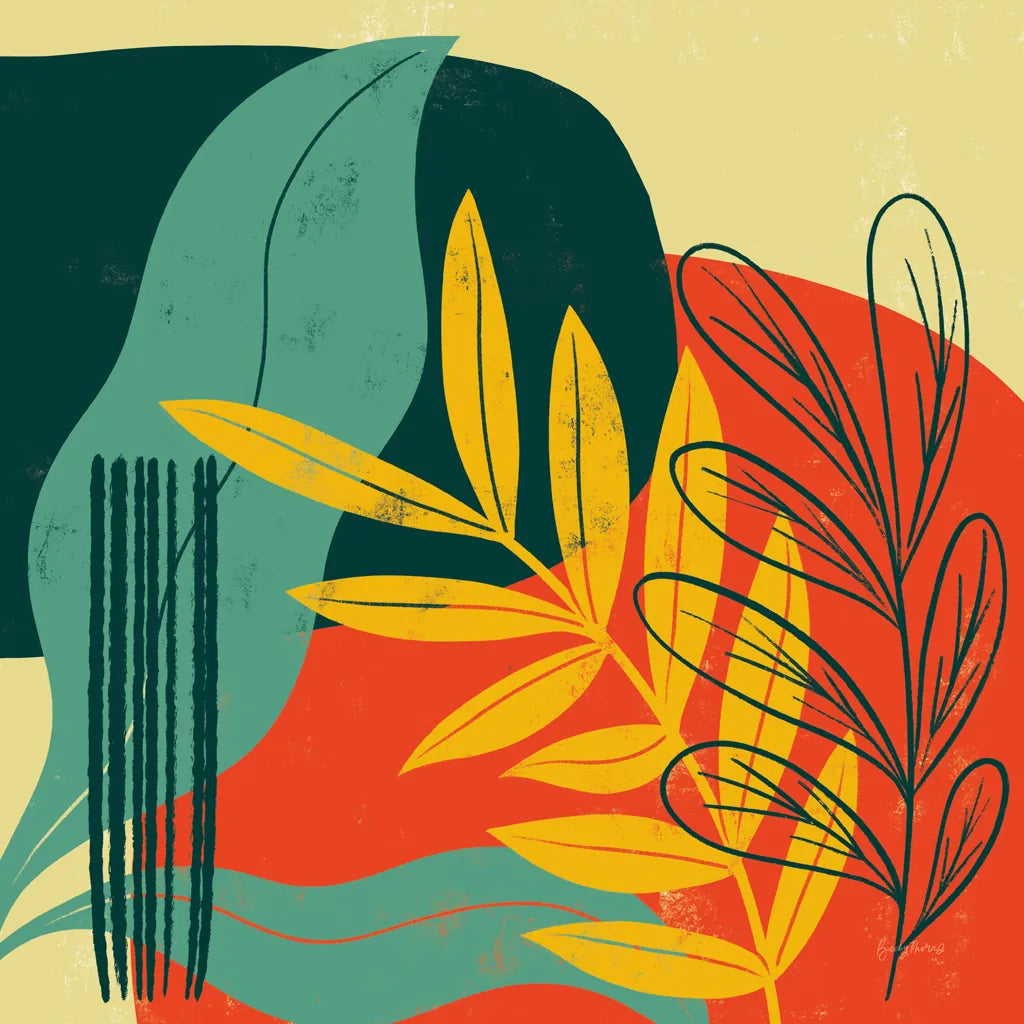 Mid Century Modern II by Becky Thorns. SKU 64669a. Archival Giclee Fine art print for wall decor.