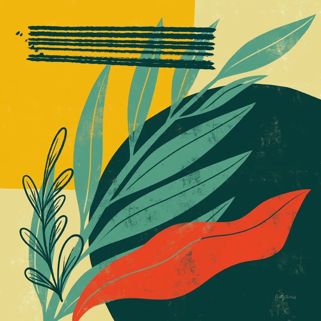 Mid Century Modern IV by Becky Thorns. SKU 64671a. Archival Giclee Fine art print for wall decor.